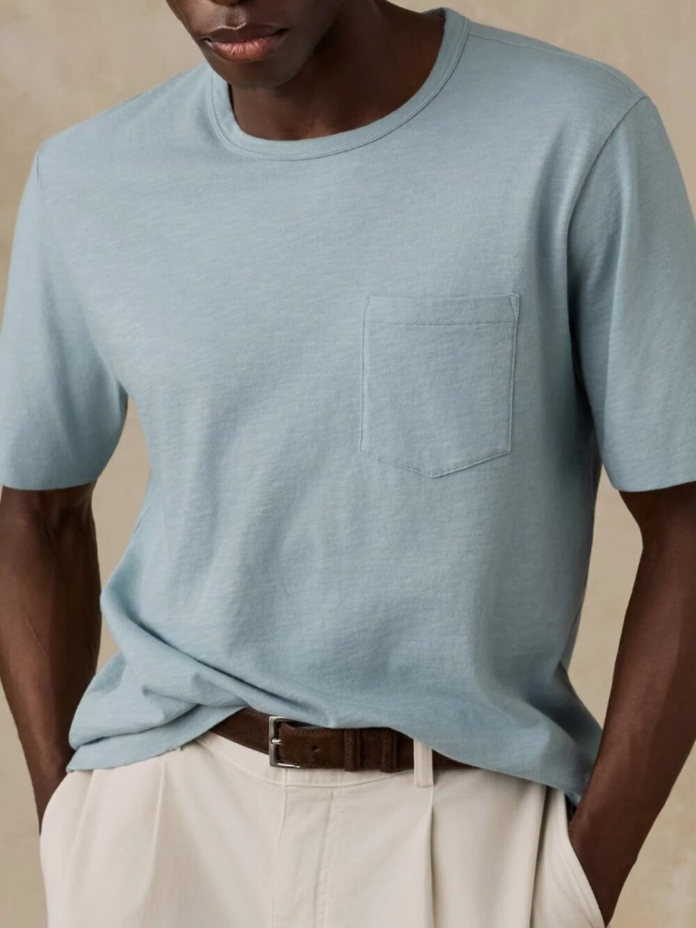 Faherty Men's Sunwashed Pocket Short Sleeve T-Shirt Size M NWT Teal Blue